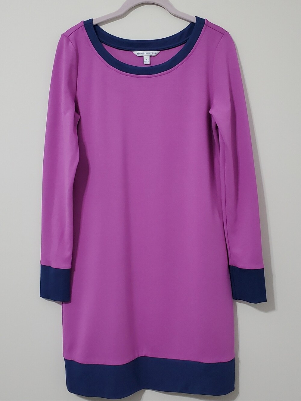 Southern Tide Coastline Fuchsia Pink Knit Shift Dress Small